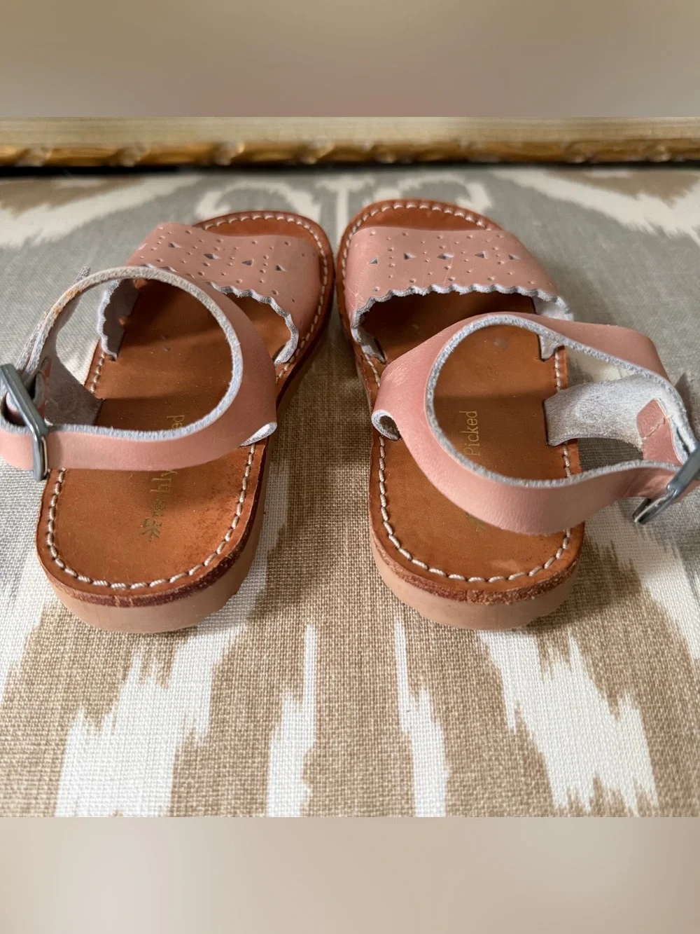 5💕 Freshly Picked Rose Gold Laguna Toddler Sandal Soft Leather Metallic Pink